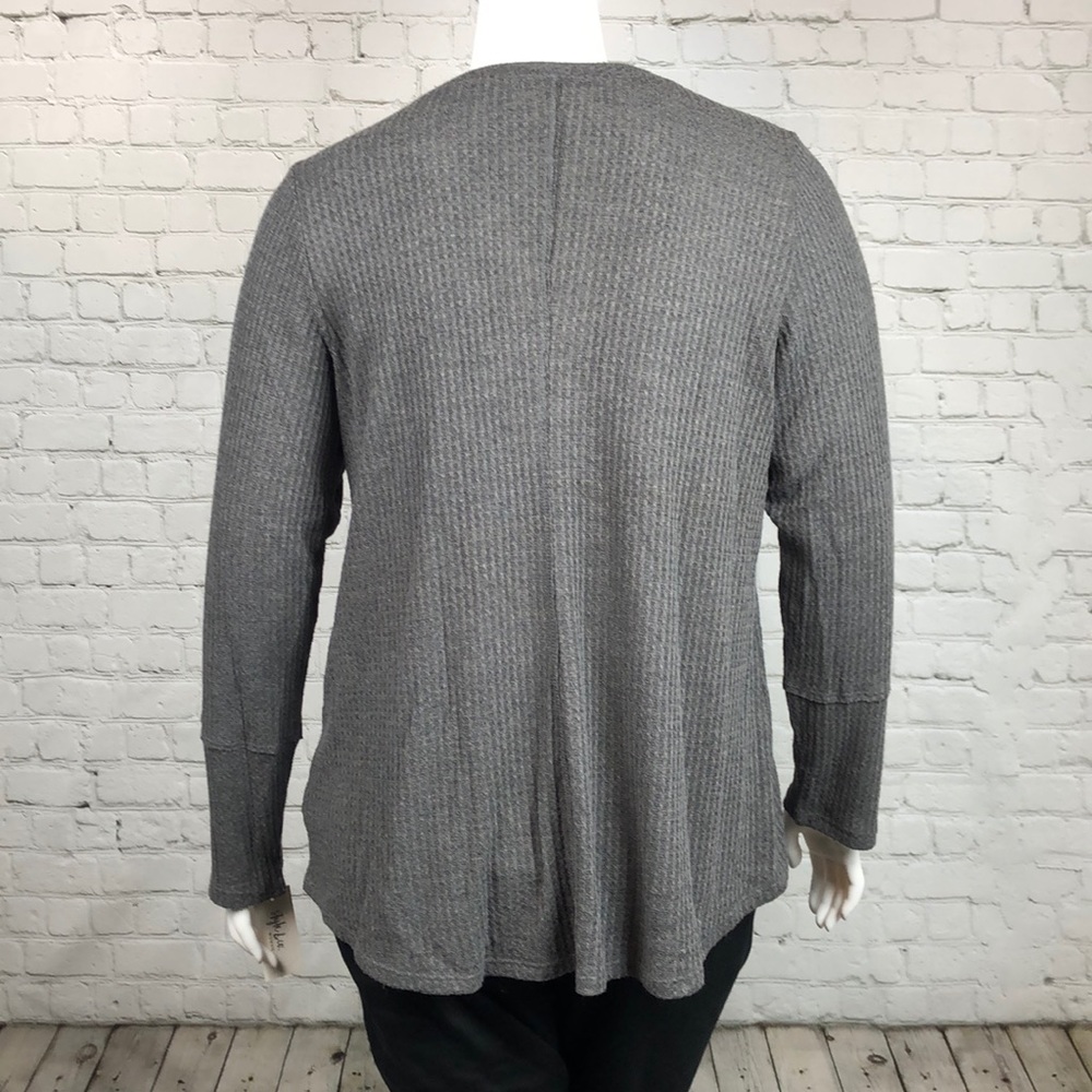 XXL 1X Style & Co Gray Thermal Boho Top Plus Size - Picture 3 of 5